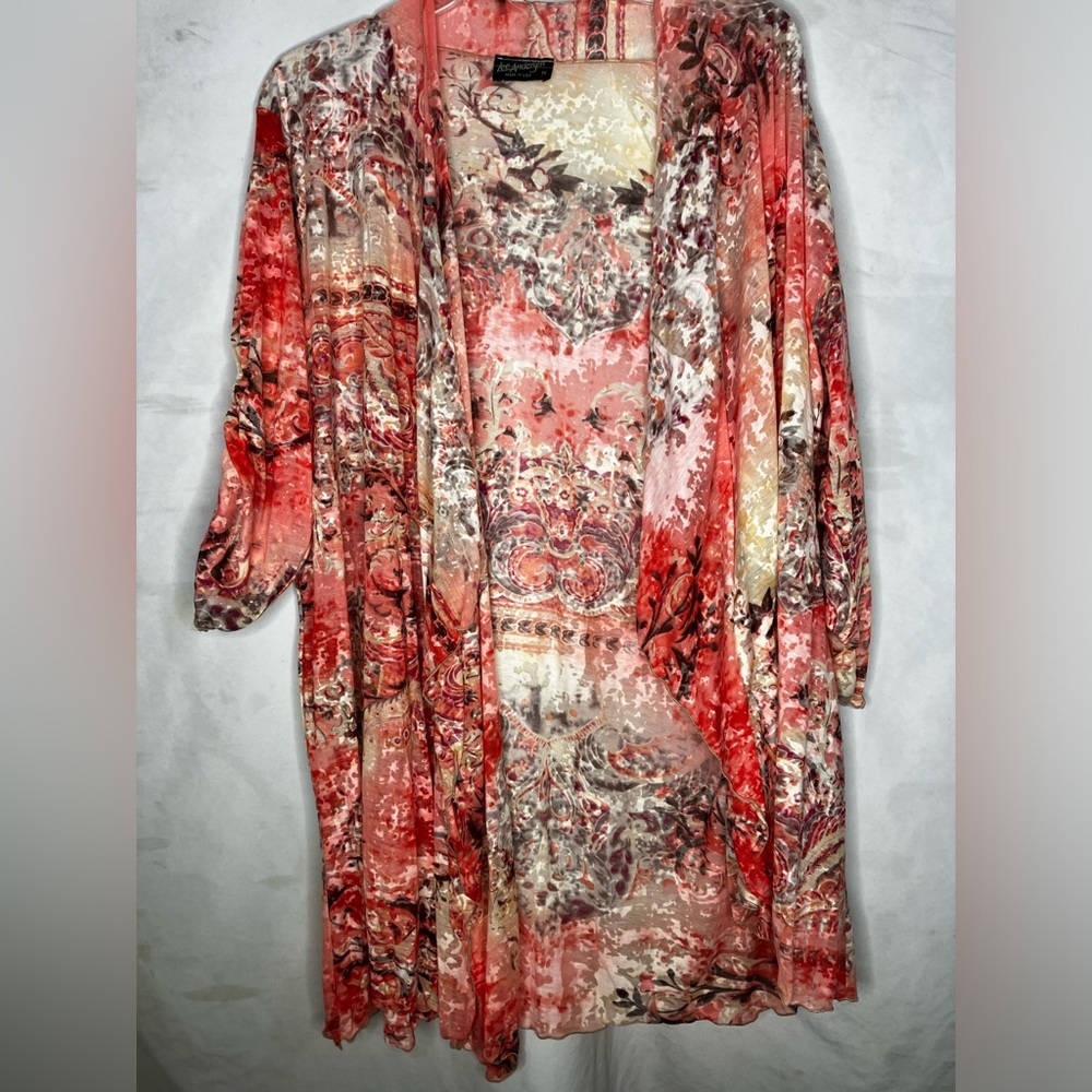 Lee Andersen artsy kimono cardigan 1X